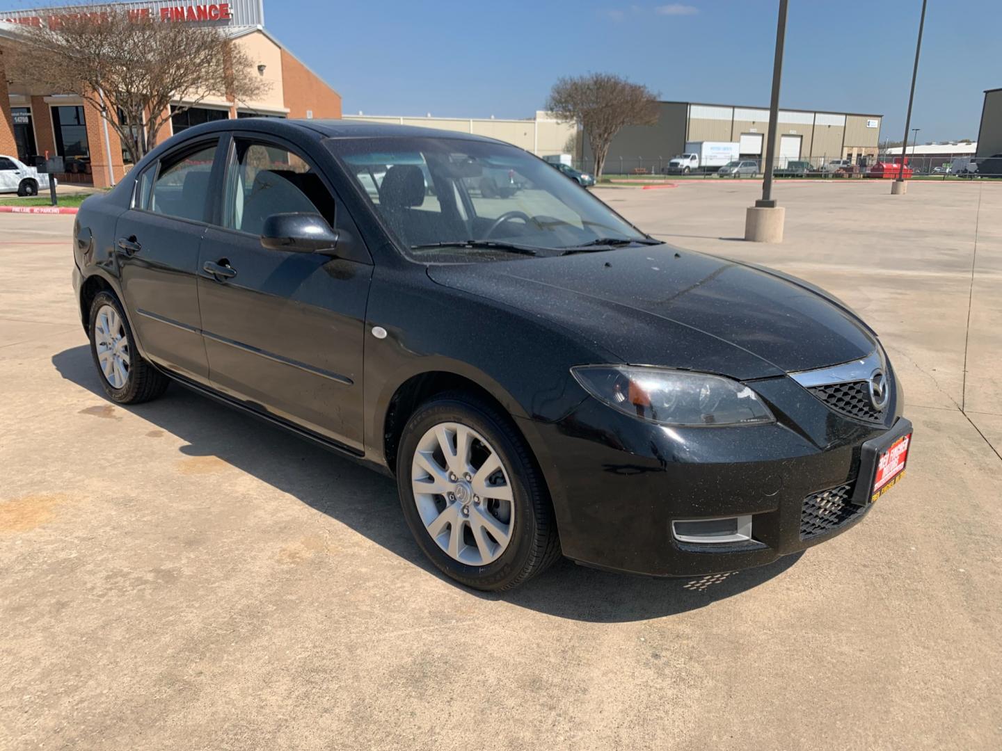 2008 Black /black Mazda MAZDA3 i Sport 4-Door (JM1BK32FX81) with an 2.0L L4 DOHC 16V engine, Automatic transmission, located at 14700 Tomball Parkway 249, Houston, TX, 77086, (281) 444-2200, 29.928619, -95.504074 - Photo#0