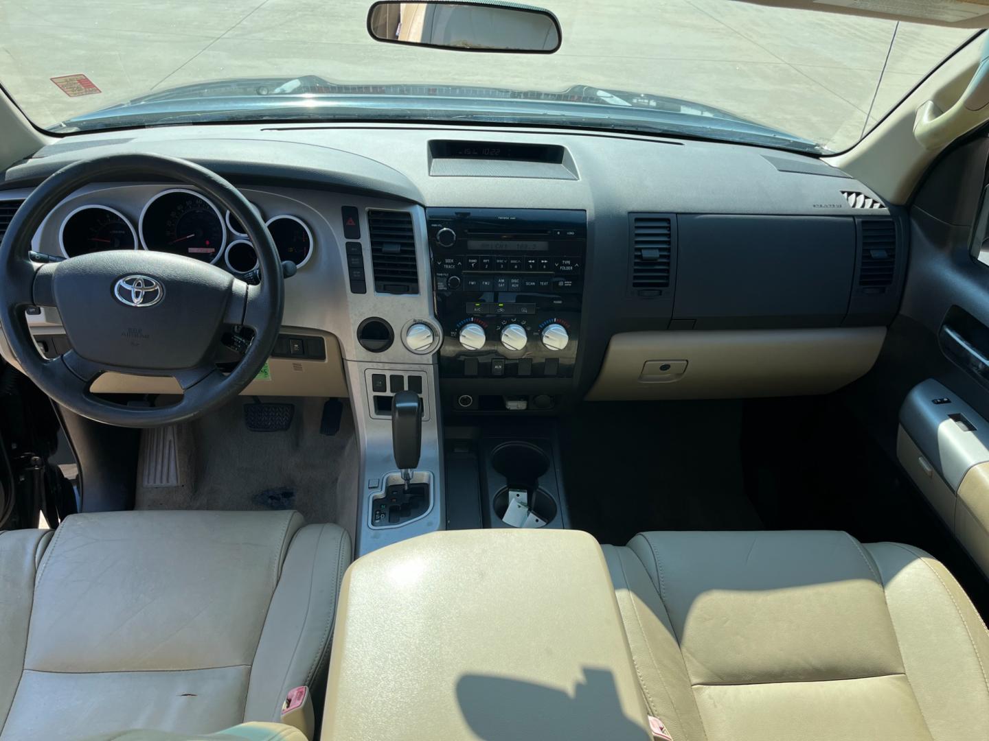 2008 Black /TAN Toyota Tundra SR5 Double Cab 5.7L 2WD (5TFRV54128X) with an 5.7L V8 DOHC 32V engine, 6-Speed Automatic Overdrive transmission, located at 14700 Tomball Parkway 249, Houston, TX, 77086, (281) 444-2200, 29.928619, -95.504074 - Photo#10