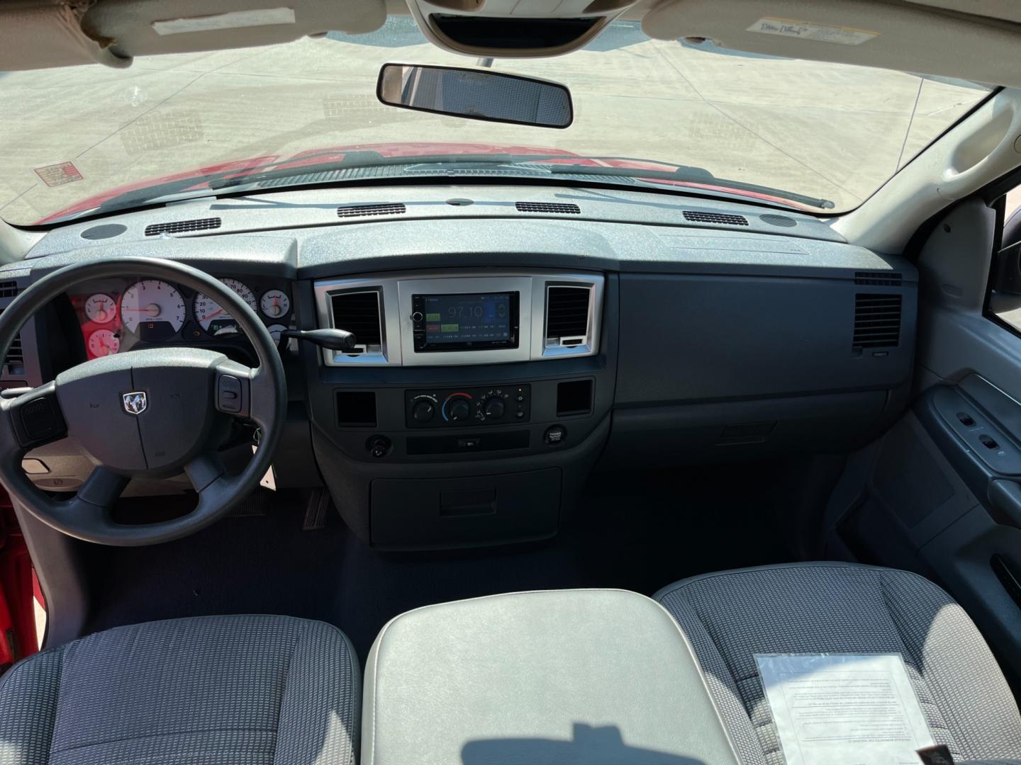 2008 red /gray Dodge Ram 1500 Laramie Quad Cab 2WD (1D7HA18N48S) with an 4.7L V8 SOHC 16V engine, located at 14700 Tomball Parkway 249, Houston, TX, 77086, (281) 444-2200, 29.928619, -95.504074 - Photo#10