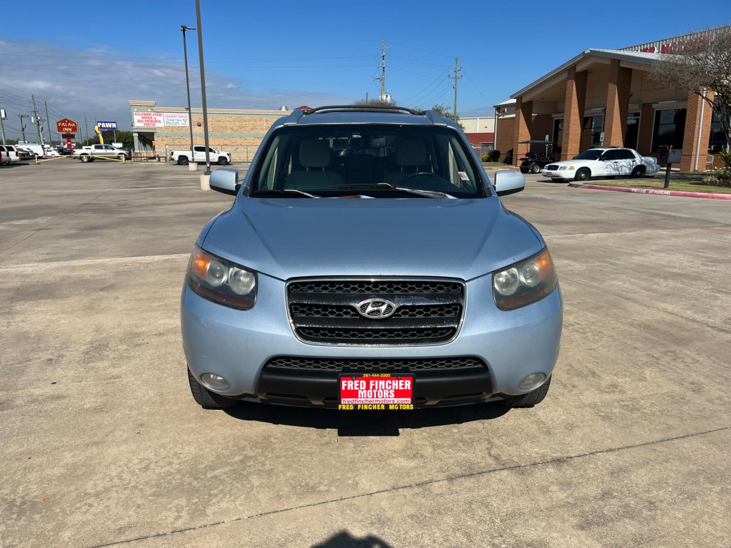 2007 blue /TAN Hyundai Santa Fe Limited (5NMSH13E87H) with an 3.3L V6 DOHC 24V engine, 5-Speed Automatic Overdrive transmission, located at 14700 Tomball Parkway 249, Houston, TX, 77086, (281) 444-2200, 29.928619, -95.504074 - Photo#1