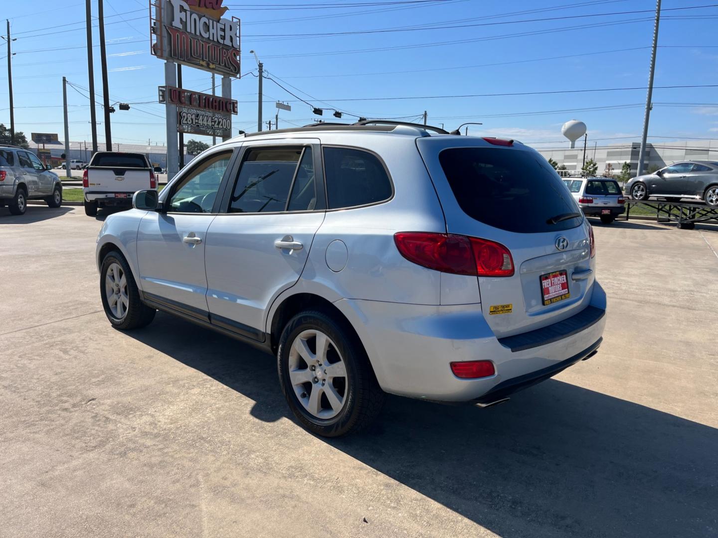 2007 blue /TAN Hyundai Santa Fe Limited (5NMSH13E87H) with an 3.3L V6 DOHC 24V engine, 5-Speed Automatic Overdrive transmission, located at 14700 Tomball Parkway 249, Houston, TX, 77086, (281) 444-2200, 29.928619, -95.504074 - Photo#4