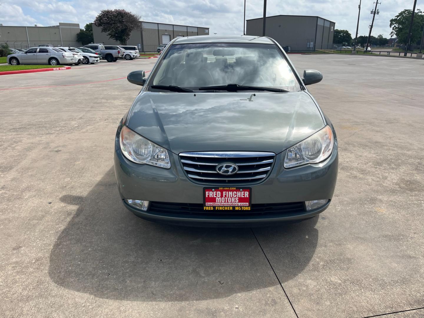 2010 green /gray Hyundai Elantra GLS (KMHDU4AD7AU) with an 2.0L L4 DOHC 16V engine, Automatic transmission, located at 14700 Tomball Parkway 249, Houston, TX, 77086, (281) 444-2200, 29.928619, -95.504074 - Photo#1