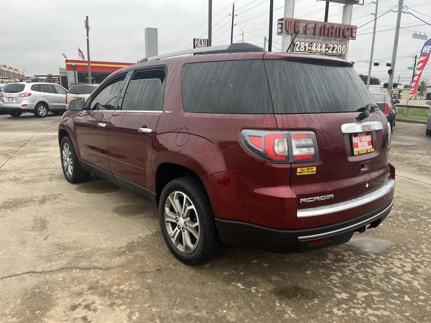 2015 red /TAN GMC Acadia SLT-1 AWD (1GKKVRKD7FJ) with an 3.6L V6 DOHC 24V engine, 6-Speed Automatic transmission, located at 14700 Tomball Parkway 249, Houston, TX, 77086, (281) 444-2200, 29.928619, -95.504074 - Photo#8